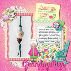 Grandmother bead pendant
