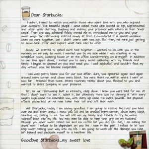 Dear John Letter to Starbucks