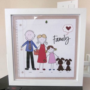 My Stick Family in Frame