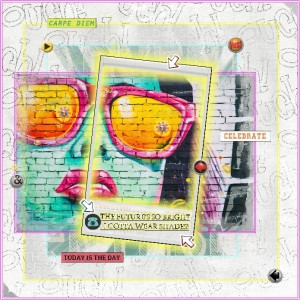 Pink Reptile Designs-August Challenge-3 Paper & Patterns-Bold-Bright Future
