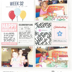 Sahlin Studio CT Theresa Moxley | Left Side 2012 Project Life Week 32 ft. PM Celebrate!!!!