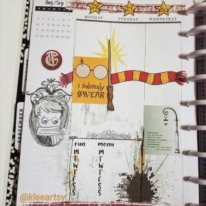 Harry Potter planner spread L