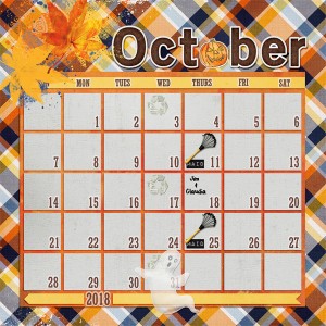 October 2018 Calendar