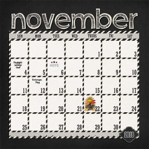 Becky's November 2018 Calendar