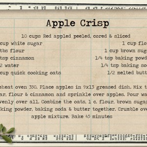 Apple crisp recipe