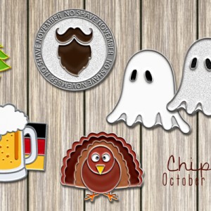 October Enamel Pins