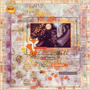 Inspiration Challenge-October-Blending 2 Or More Colors/Background Paper-Foxy Fall