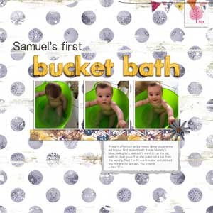 Samuel's First Bucket Bath