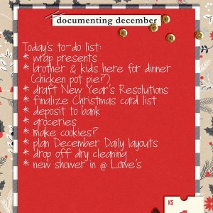 December Daily Day 1