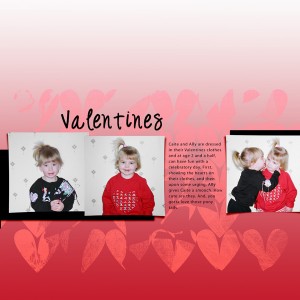 The hearts of Valentines