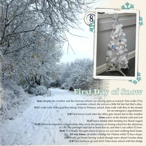 DYD 2017 Day 8 - First Day of Snow