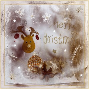 Inspiration Challenge-December-Monochromatic-Gold/Brown + White-Golden Christmas