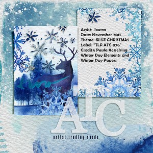 2017 ATC Blue Christmas
