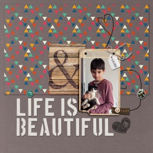 MOC18 Day 1 Blind scrap  - Life is beautiful!