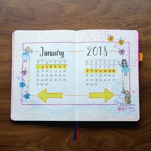Jan 2018 Calendar - Week 2