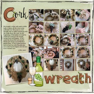 Cork Wreath (MOC6 Day 7 ..20 photo collage)