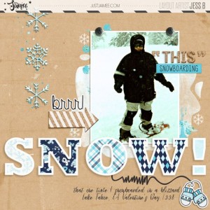 Snowboarding in a blizzard!