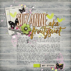 Suzanne aka fruitysuet (MOC Day 17 Username aka)