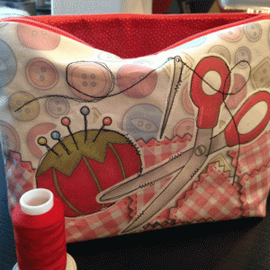 Sewing fabric pouch