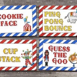 Circus Party Signs