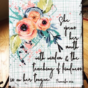 Proverbs canvas   April BYOC
