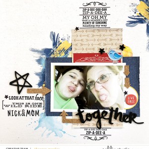 Sahlin Studio Creative Team Theresa Moxley | Hybrid Layout ft. Frontier Artsy and Pins!