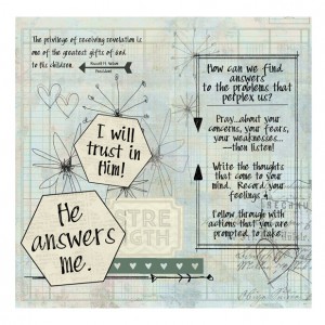 Prayer journal inside cover