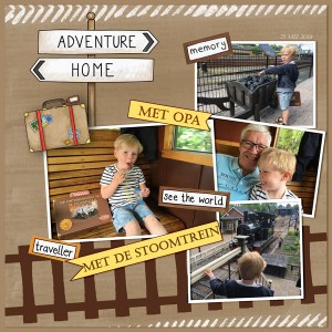 Grandfather & Grandson by Steam train