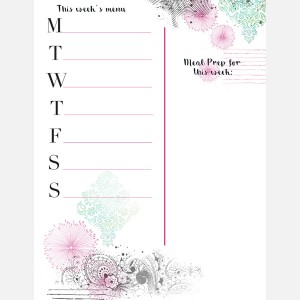 Meal Planning Planner Page