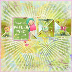 Scrapping With Liz-July-Template Challenge-Triangles-Whimsy Wishes