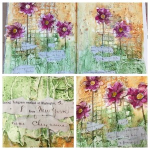 Paper Flower Art Journaling