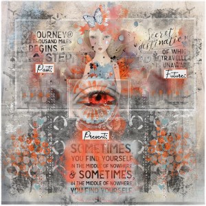 Art Journaling Challenge-Monthly Muse-August-Signs Everywhere-Week#1-The End-EMotional