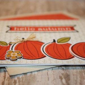 Autumn Pumpkin Card Close Up