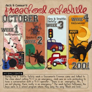 October Preschool Schedule