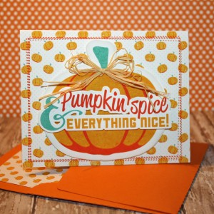 Pumpkin Spice Card With Matching Envie