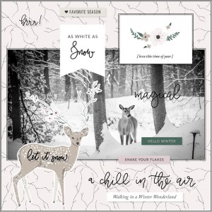 Random Challenge-October-Journal Cards-Non-Pocket Layout-Deer Me