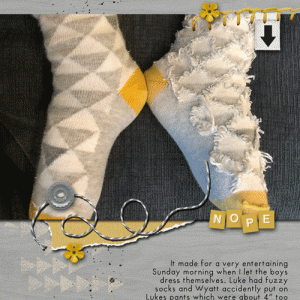 Oops, fuzzy socks!