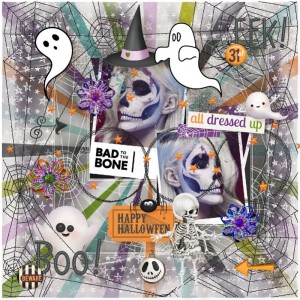 Halloween Bash-Scare Up A Scraplift Challenge-Scared Bad