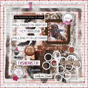 Scrapping With Liz-October-Template Challenge-Fall Fashionista