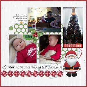 Azure's 1st Christmas Eve Grandma & Papa