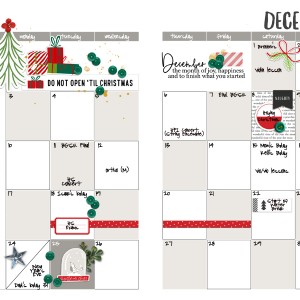 2018 12 December Calendar