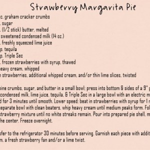 Strawberry Margarita Pie