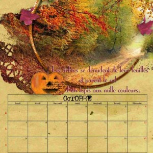 Calendrier Octobre 2019