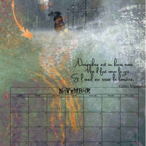 Calendrier Mois De Novembre
