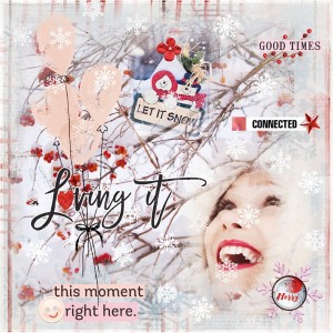 Art Journaling-December-Make Art & Journal-Winter/Holiday Edition-Challenge #1-Stay Connected-Bring On The Snow