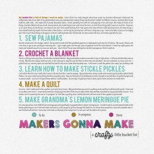 Bucket List (for me)