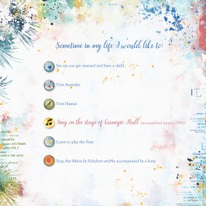 January 7:  The Bucket List