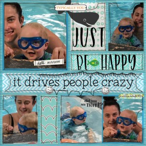 Just be happy January layout challenge
