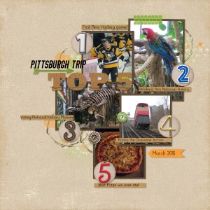 January 21-Using Numbers To Playfully Present A List {Pittsburgh Trip Top 5}