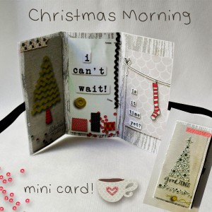 christmas morning - mini card